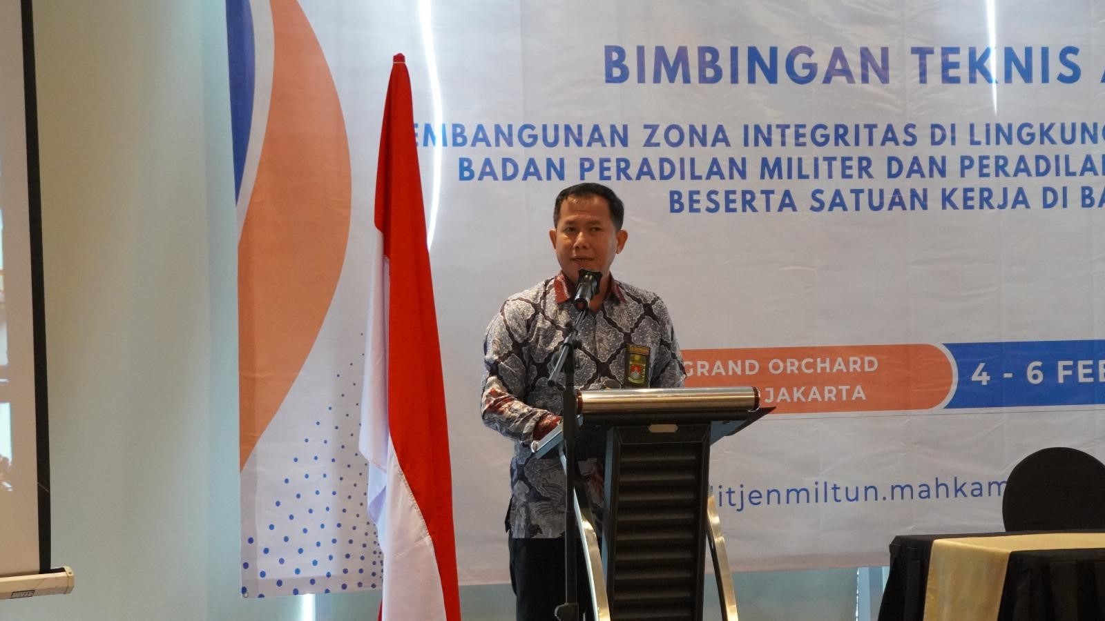 (Foto: Dirjen Badilmiltun MA Buka Bimbingan Teknis Asesor Tahun Anggaran 2026 | Dok. Humas MA)
