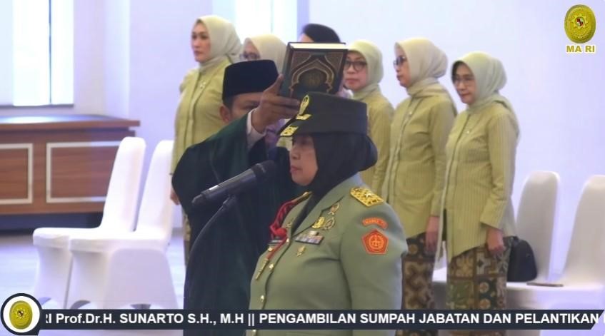 (Foto: Pelantikan Kepala Pengadilan Militer Utama | Dok. Muhammad Arif Pahlevi)