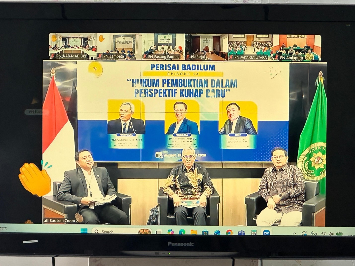 Foto Pertemuan Rutin Sarasehan Interaktif Badan Peradilan Umum (PERISAI) episode ke-14. Dokumentasi Penulus