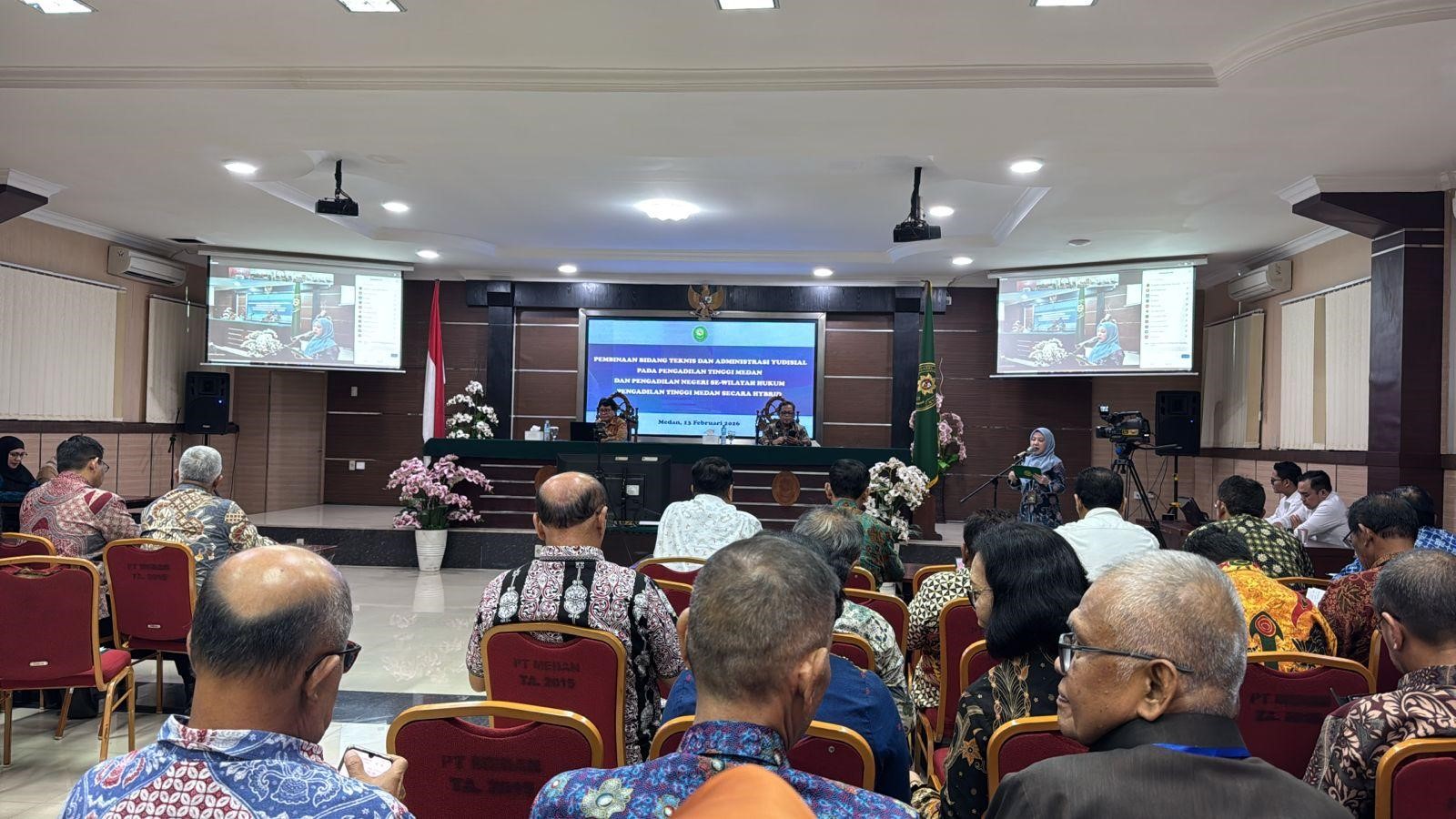 Pengadilan Tinggi Medan Melakukan Pembinaan Teknis Administrasi Yudisial Kepada Seluruh Pengadilan Negeri