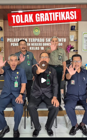 Video Tolak Gratifikasi PN Bondowoso Tembus 50 Ribu Viewers