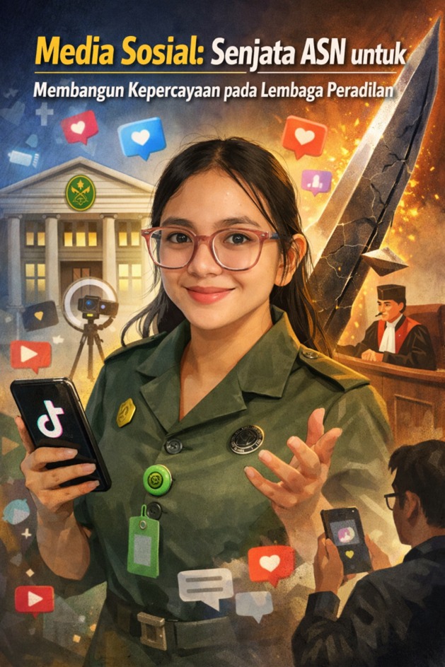 Ilustrasi AI ASN sebagai komunikator publik | Dok. Penulis