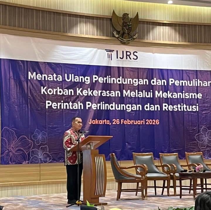 Hakim Agung, Dr. H. Achmad Setyo Pudjoharsoyo, S.H., M.Hum., Dalam acara Diseminasi Hasil Penelitian yang digelar oleh IJRS (Indonesia Judicial Research Society) | Dok. Penulis
