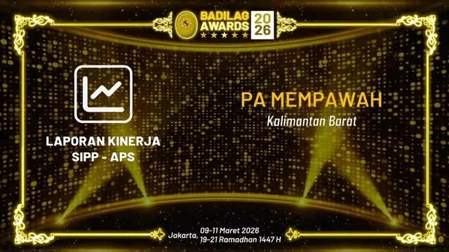 (Foto: PA Mempawah Raih Penghargaan pada Badilag Awards 2026 | Dok. Youtube Badilag TV)