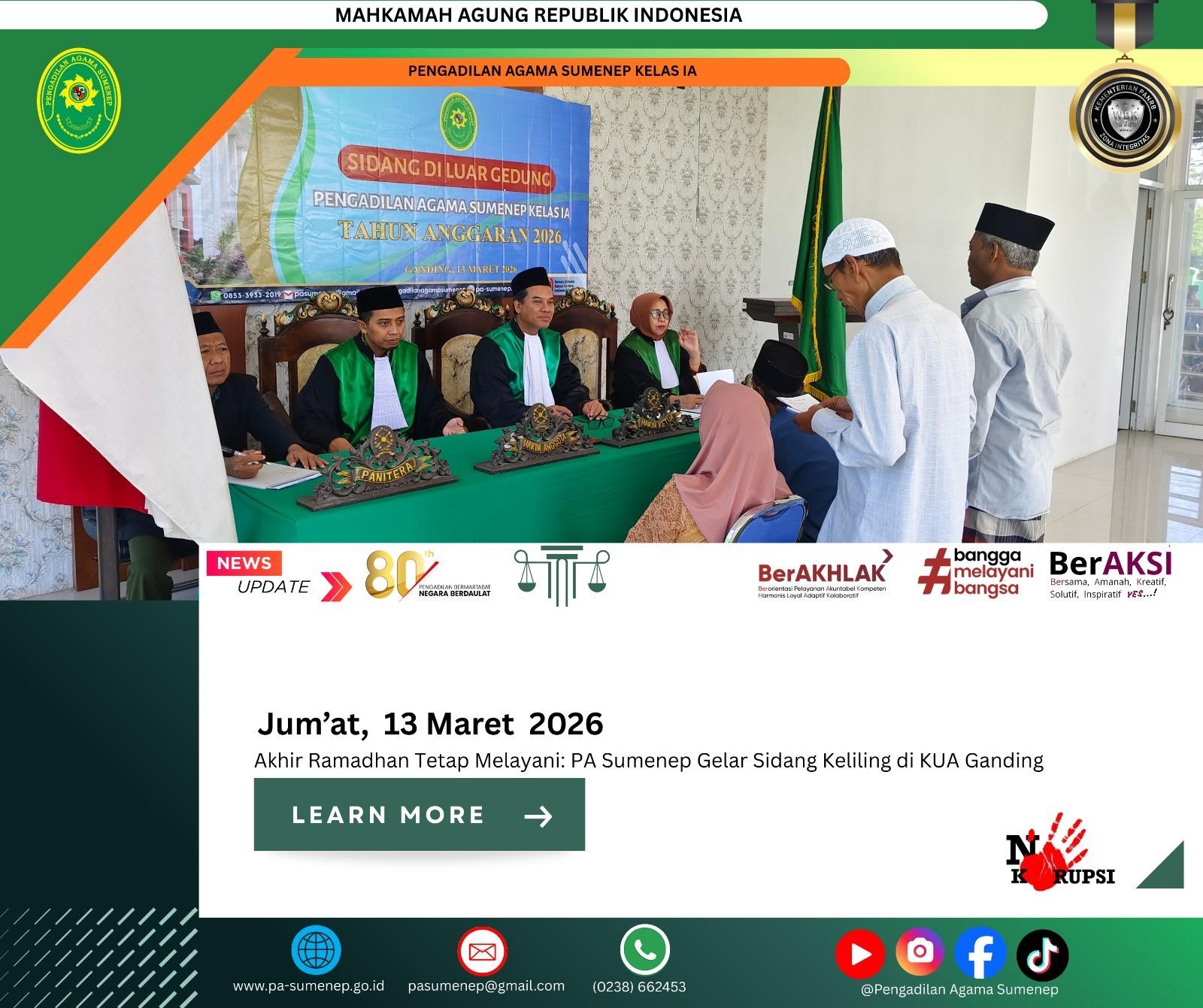 Sentuhan Keadilan PA Sumenep di Ganding Jelang Lebaran