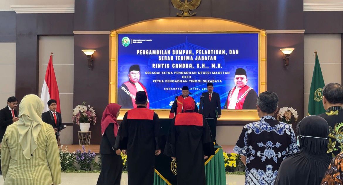 Sujatmiko lantik Ketua PN Magetan, Tekankan Integritas dan Adaptasi Zaman