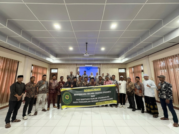 (Foto: Sosialisasi Berperkara Secara Gratis dan Posbakum oleh PN Lhokseumawe | Dok. Istimewa)