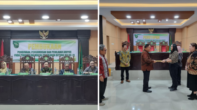 (Foto: Pembukaan dan Penutupan Pengawasan dan Penilaian AMPUH PT Manado di PN Bitung | Dok. PN Bitung)