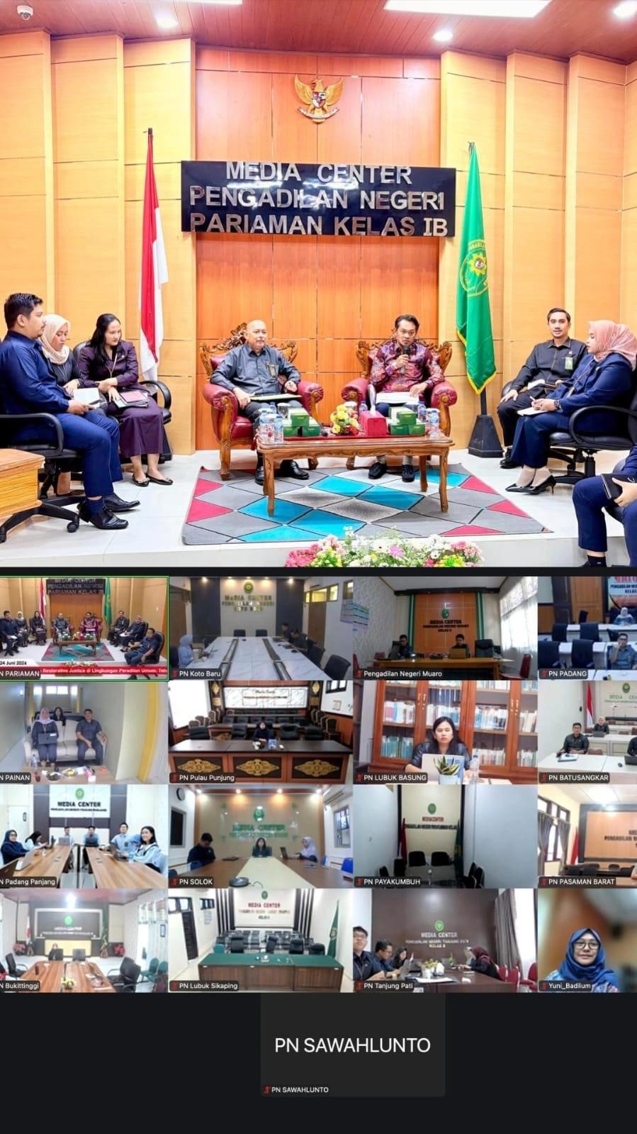 (Foto: Kegiatan Diskusi RJ  di PN Pariaman | Dok. PN Pariaman)