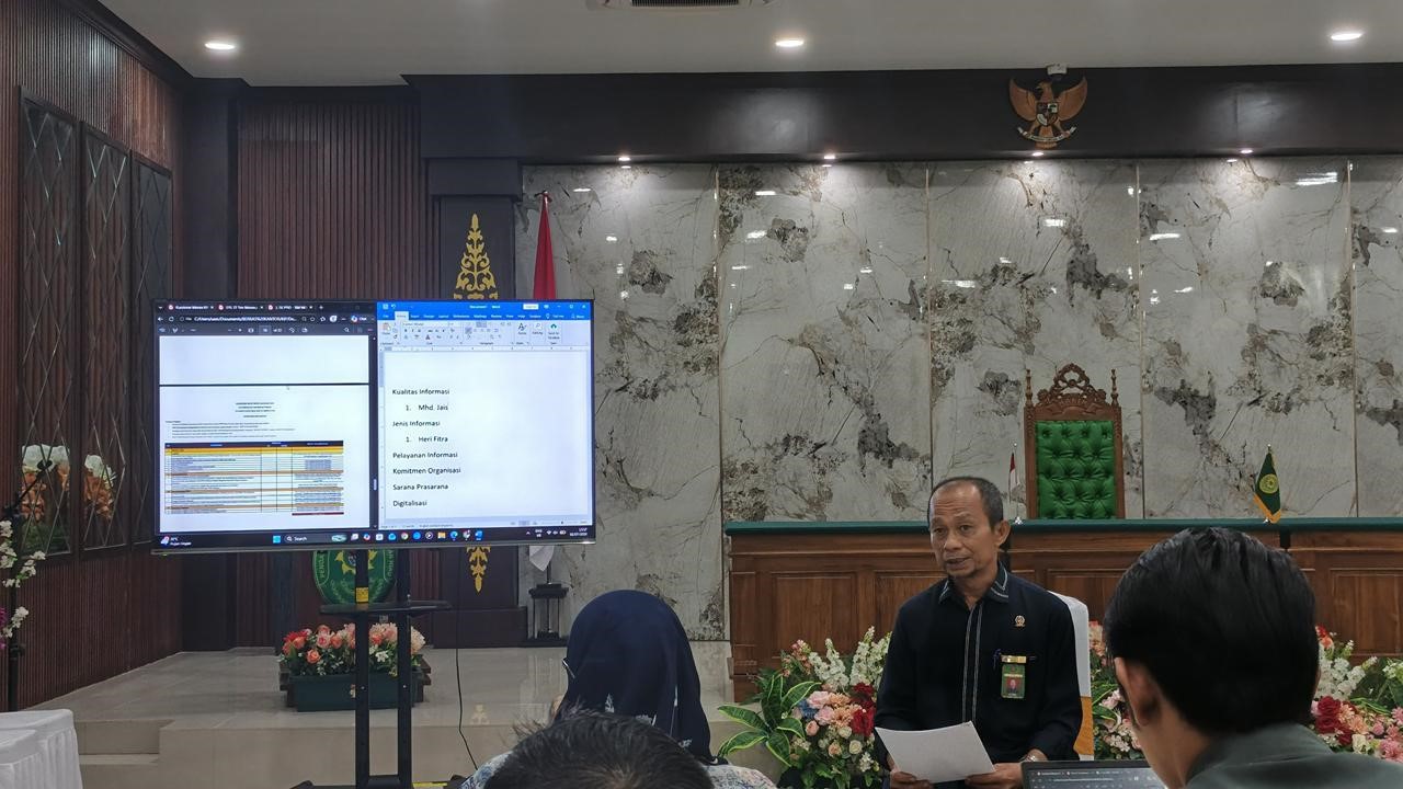(Foto: PTA Kepri menggelar rapat koordinasi dan konsolidasi persiapan Monitoring dan Evaluasi Keterbukaan Informasi Publik (Monev KIP) Tahun 2026 | Dok. Muhammad Rizqi Hengki)